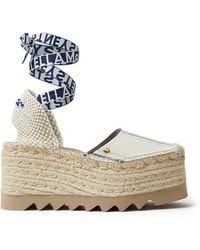 Stella McCartney - Gaia Striped Platform Espadrilles - Lyst