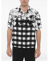 Neil Barrett - Checked Floral-Print Shirt - Lyst