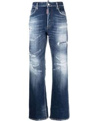 DSquared² - Faded Distressed-effect Jeans - Lyst
