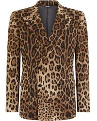Dolce & Gabbana - Sicilia-fit Leopard-print Double-breasted Blazer - Lyst