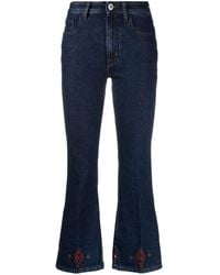 Jacob Cohen - Jeans crop Victoria con ricamo - Lyst