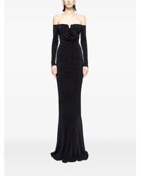 Nissa - Floral-Detail Ruched Maxi Dress - Lyst