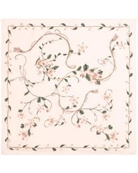 Agua Bendita - Ceiba Navegante Floral-Print Silk Scarf - Lyst