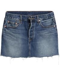 Levi's - Deconstructed Gerafelde Denim Rok - Lyst