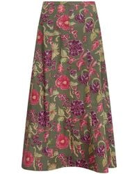 Tanya Taylor - Tavia Floral-Print Midi Skirt - Lyst