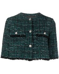 Maje - Cropped Tweed Jacket - Lyst