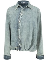 Loewe - Camicia Drappeggiata - Lyst
