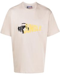 Just Don - T-Shirt mit Slogan-Stickerei - Lyst