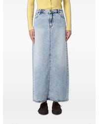 ARMANI EXCHANGE - Faded-Effect Long-Length Skirt - Lyst