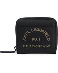 KARL LAGERFELD - Logo-Print Zip-Around Wallet - Lyst