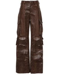 Salvatore Santoro - Snakeskin-Effect Straight-Leg Cargo Pants - Lyst