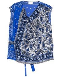 P.A.R.O.S.H. - Shiele Paisley-Pattern Top - Lyst