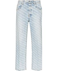 Alexander Wang Gerade Jeans mit Logo-Print - Blau
