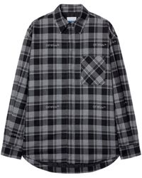 Off-White c/o Virgil Abloh - Logo-embroidered Checked Padded Shirt - Lyst