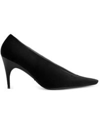 Balenciaga - Duchesse Pointed-Toe Leather Pumps - Lyst