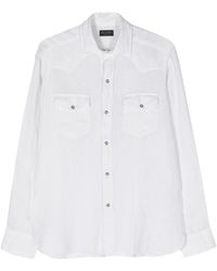 Dell'Oglio - Classic-collar Linen Shirt - Lyst