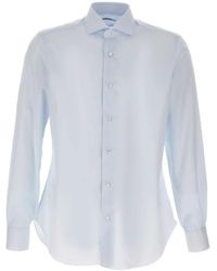 Barba Napoli - Classic-Collar Cotton Shirt - Lyst