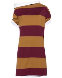 Dries Van Noten - Striped Cotton Sweatshirt Dress - Lyst