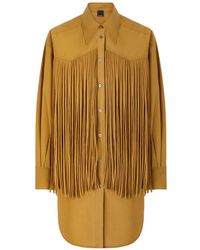 Pinko - Fringe Cotton Mini Dress - Lyst