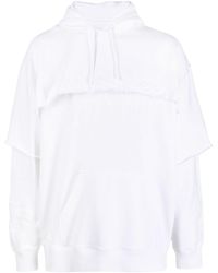 Givenchy - Layered Drawstring Cotton Hoodie - Lyst