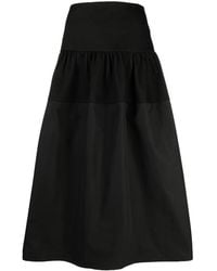 Jil Sander - Tiered Cotton Skirt - Lyst