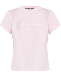 Alexander Wang - Cotton T-Shirt With Logo Print - Lyst