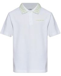 CASABLANCA - Embroidered Logo Polo Shirt - Lyst