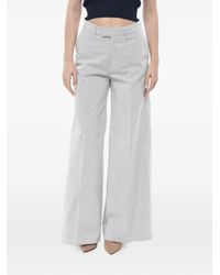 Berwich - Nina Striped Wide-Leg Trousers - Lyst