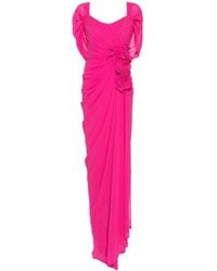 Ana Radu - Vestido largo con apliques florales - Lyst