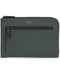 Smythson - Ludlow-Leather Flat Travel Pouch - Lyst