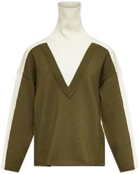 MM6 by Maison Margiela - Colour-Block Roll-Neck Sweater - Lyst