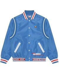 Aape By A Bathing Ape - Moonface Patch Jersey Baseball Jacket - Lyst