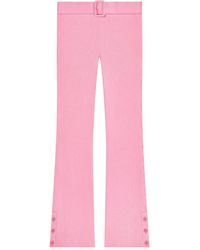 Courreges - Ribbed-Knit Belted Trousers - Lyst