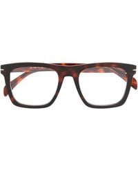David Beckham - Rectangular Frame Tortoise-Shell Glasses - Lyst