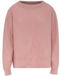 Malo - Gerippter Pullover Mit Zopfmuster - Lyst