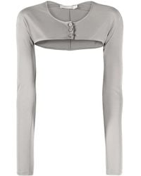 Christopher Esber - Long-Sleeve Cropped Top - Lyst