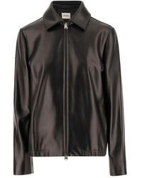 KHAITE - Jackson Zip-Front Leather Jacket - Lyst