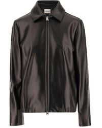 KHAITE - Jackson Zip-Front Leather Jacket - Lyst