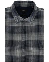 Vince - Checked Long-Sleeve Shirt - Lyst