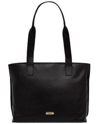 Barbour - Large Alder Grainy-Leather Tote Bag - Lyst