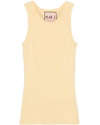 Plan C - Sleeveless Knitted Top - Lyst