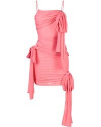 Blumarine - Asymmetrische Mini-jurk Met Sjerp Detail - Lyst