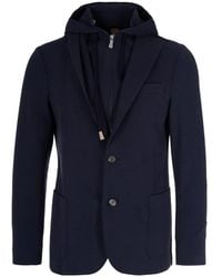 Eleventy - Hooded Blazer - Lyst