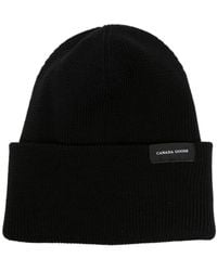 Canada Goose - Ribbed-Knit Wool Beanie - Lyst