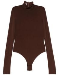 ANDAMANE - Ziggy High-Neck Long-Sleeve Bodysuit - Lyst