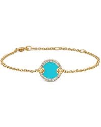 David Yurman - 18Kt Petite Dy Elements Center Station Chain Diamond Bracelet (11Mm) - Lyst