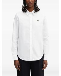 Lacoste - Logo-Patch Button-Down Shirt - Lyst