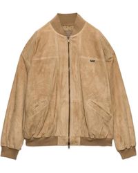 Prada - Chaqueta De Ante Con Botones - Lyst
