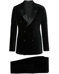 Emporio Armani - Velvet Double-breasted Suit - Lyst