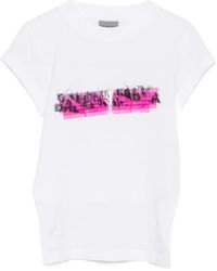 Balenciaga - T-Shirt Messy Spray À Logo Imprimé Et Effet Usé - Lyst